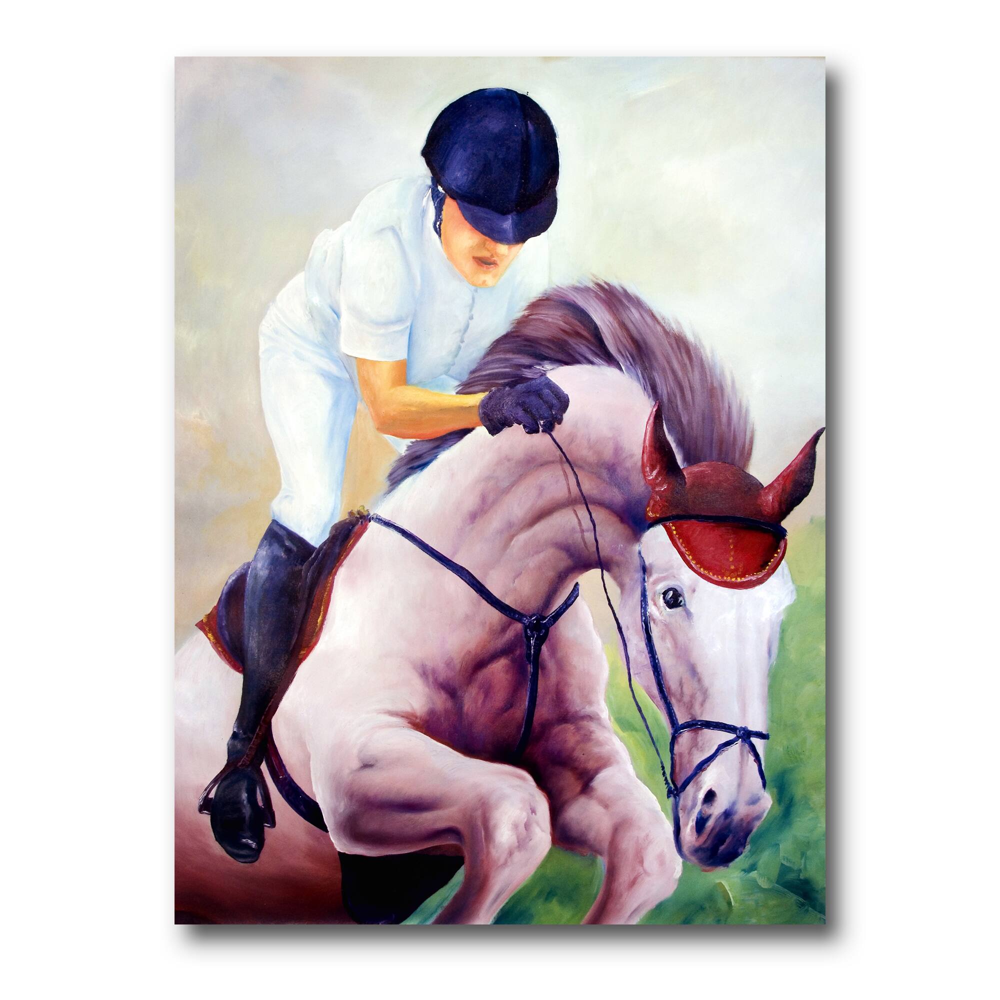 Designart - Jockey On Galoping Horse